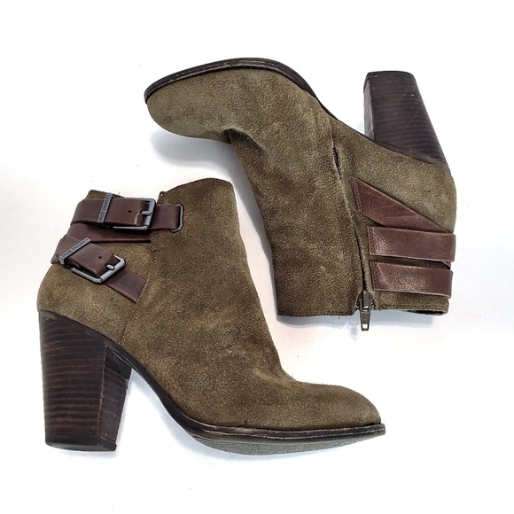 Gianni Bini Shoes - Gianni bini olive green buckled leather boots